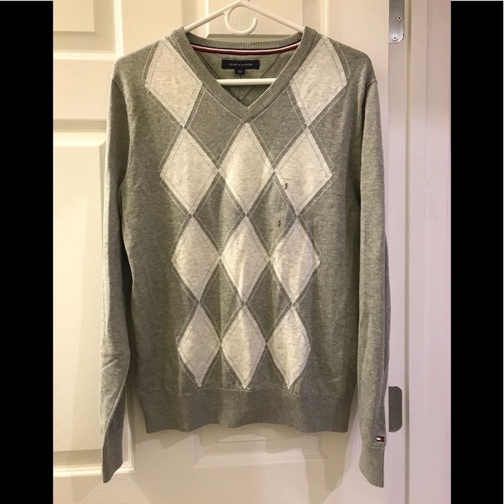Tommy Hilfiger Men Crew V-neck Pullover Sweater